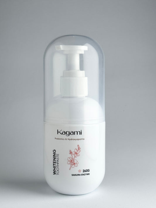 Kagami Probiotic Whitening Sakura Toothpaste (Nano-Hydroxyapatite) Bottle 260g