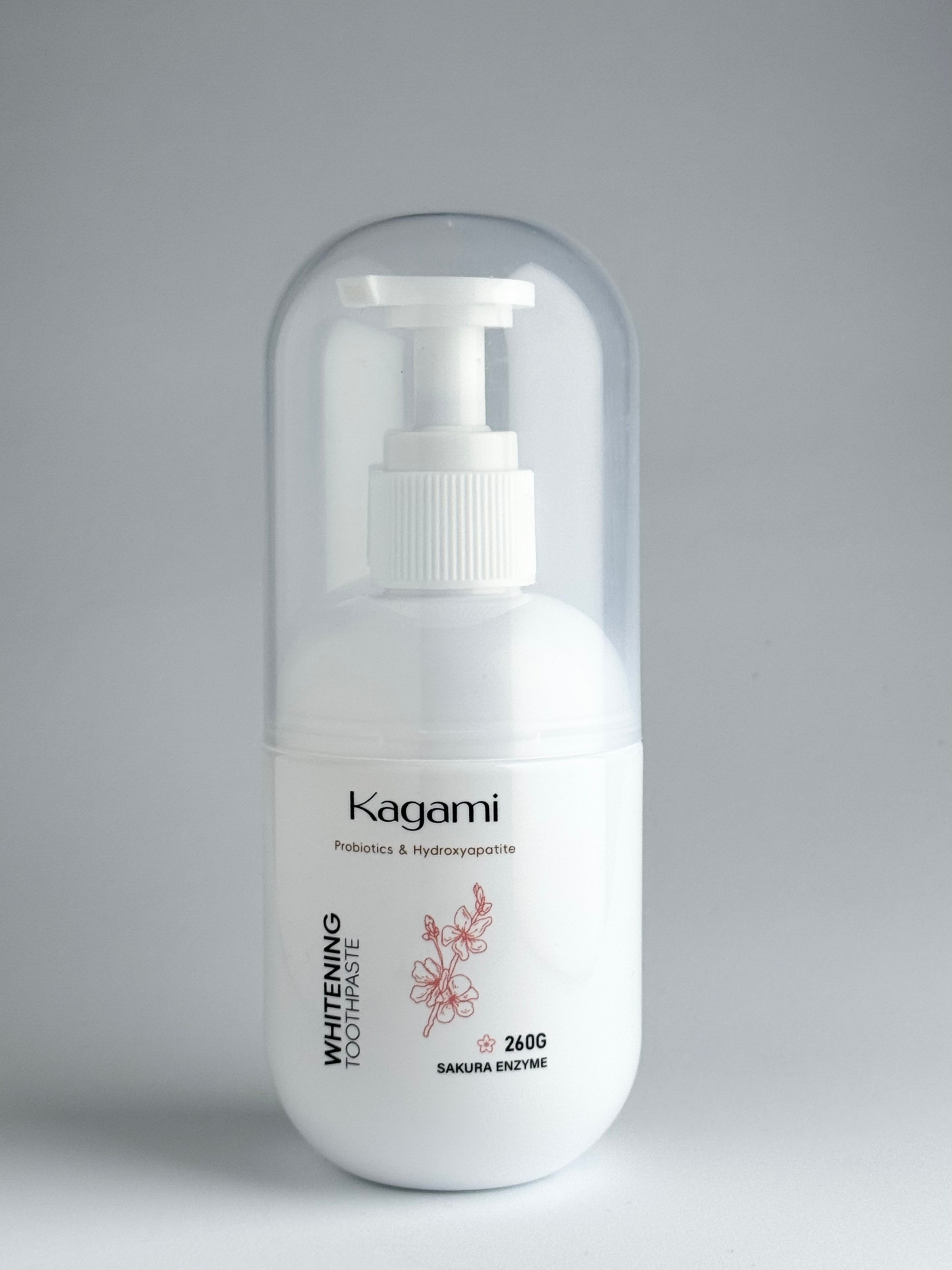 Kagami Probiotic Whitening Sakura Toothpaste (Nano-Hydroxyapatite) Bottle 260g