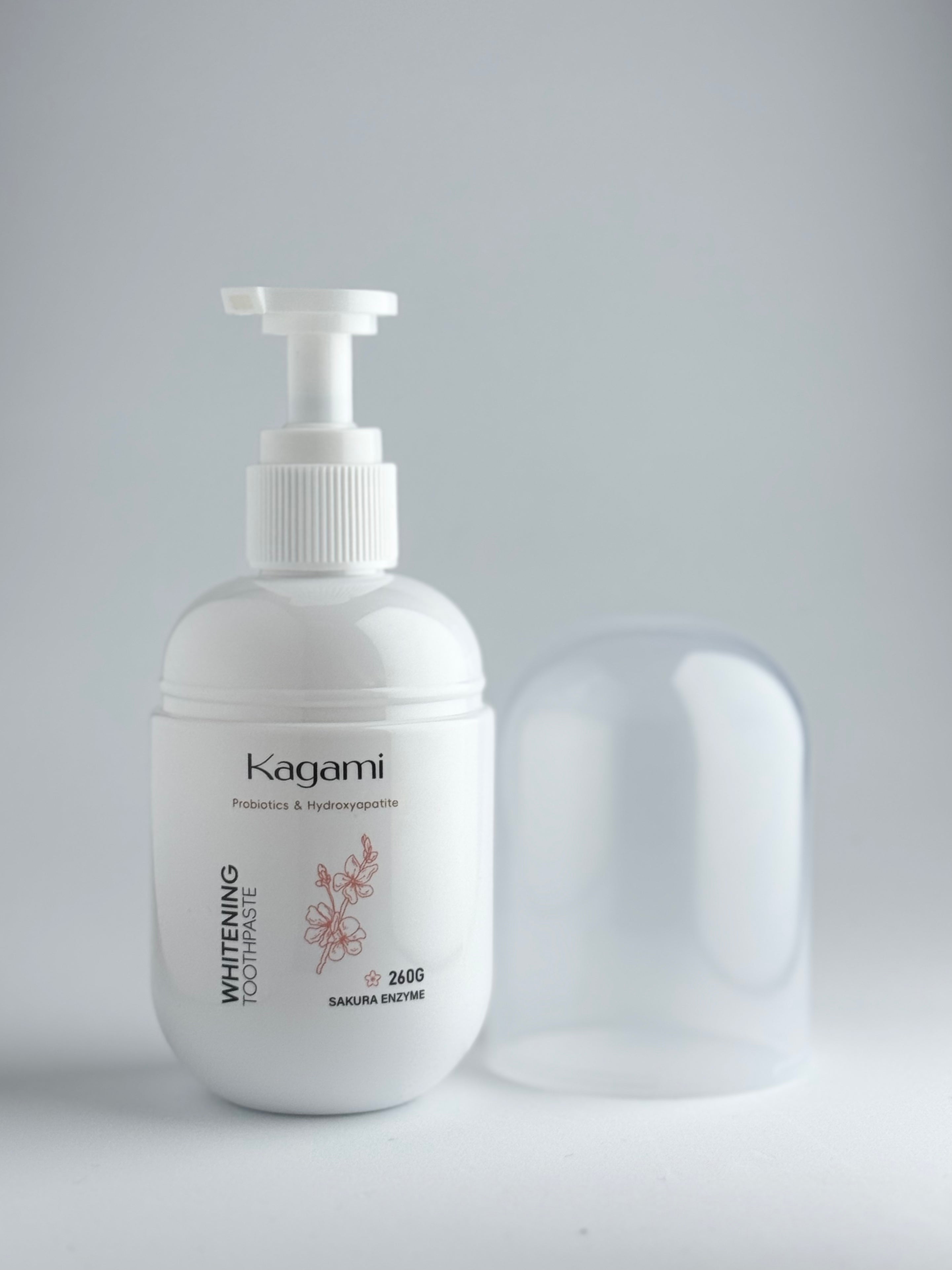 Kagami Probiotic Whitening Sakura Toothpaste (Nano-Hydroxyapatite) Bottle 260g