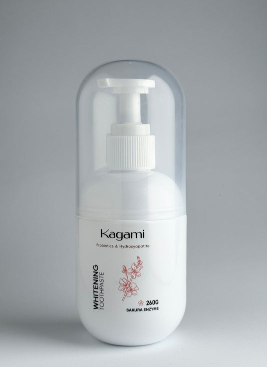 Kagami Probiotic Whitening Sakura Toothpaste (Nano-Hydroxyapatite) Bottle 260g