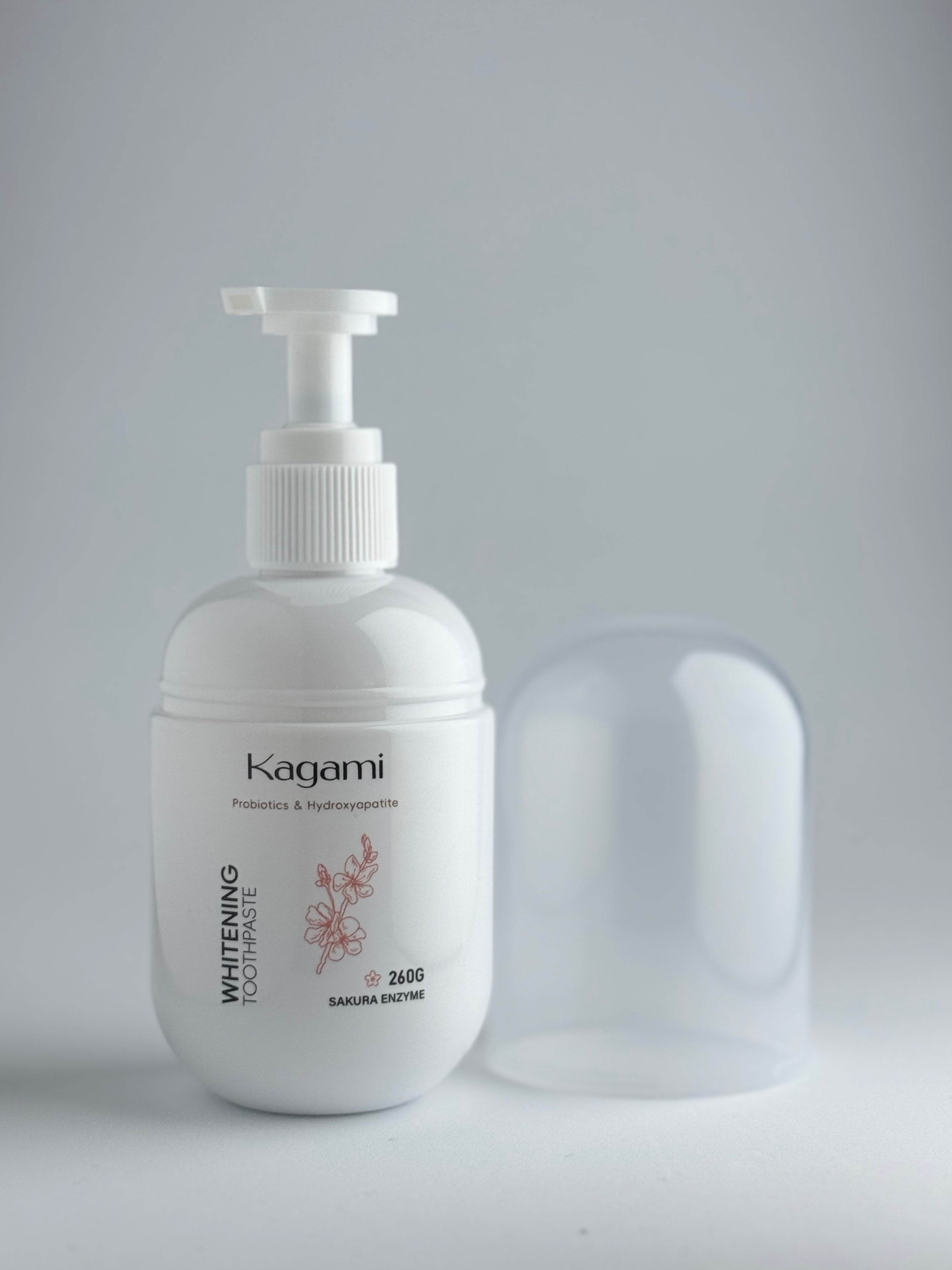 Kagami Probiotic Whitening Sakura Toothpaste (Nano-Hydroxyapatite) Bottle 260g